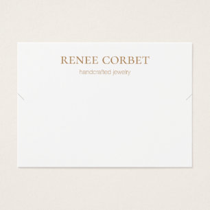 Simple White Necklace or Bracelet Display Card