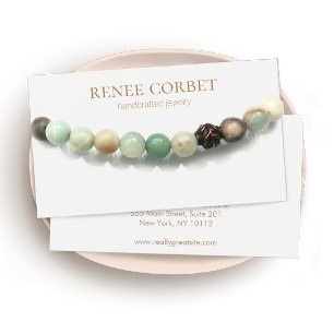 Simple White Necklace or Bracelet Display Card