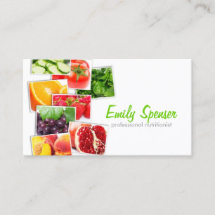 Simple White Nutritionist Business Card