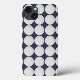 Simple White on Midnight Blue iPhone 13 Case