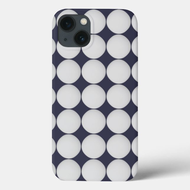 Simple White on Midnight Blue Case-Mate iPhone Case (Back)