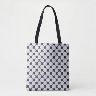 Simple White on Midnight Blue Tote Bag