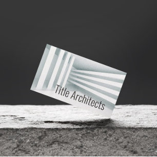 Simple White Parallel Lines Design Architect Card