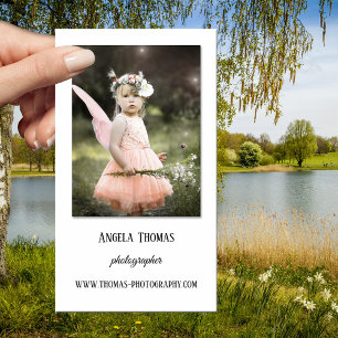 Simple White Photos Photographer Business Card