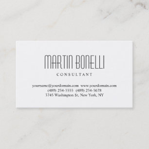 Simple White Professional Business Card