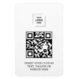 Simple White QR Branding Identity Design Magnet