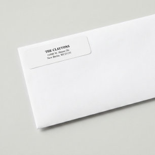 Simple White Return Address Labels
