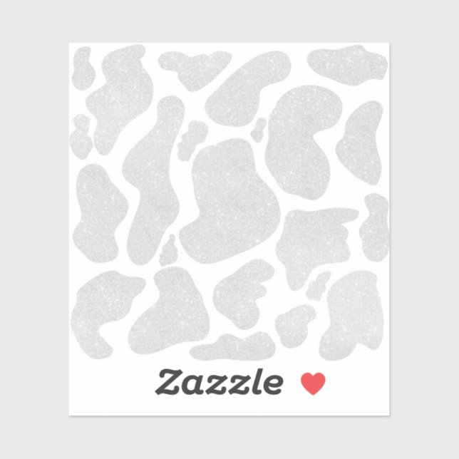 Simple White Silver Large Cow Spots (Sheet)