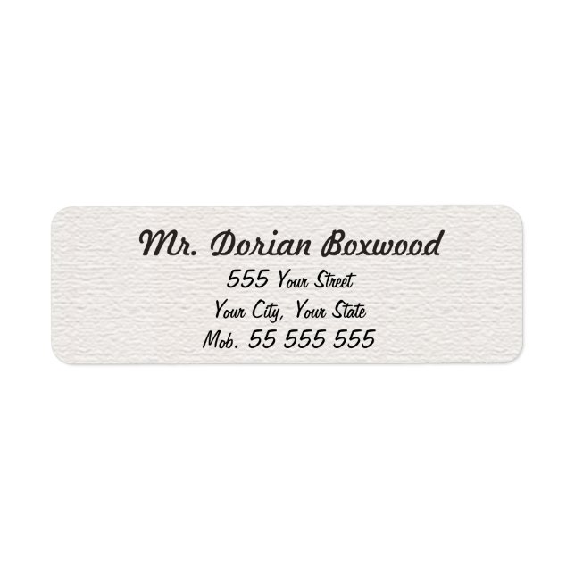 Simple White Structure Black Name (Front)