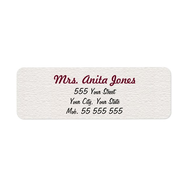 Simple White Structure Purple Name (Front)