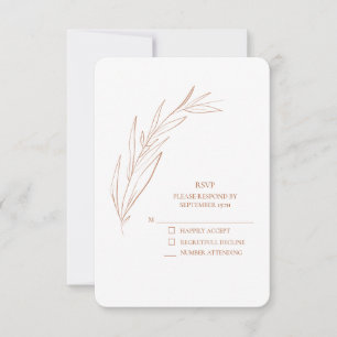 Simple White Terra Cotta Wedding RSVP Card