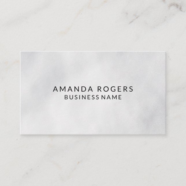 Simple White Texture Business Card (Front)