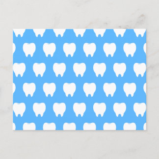 Simple White Tooth with Light Blue Pattern – Clean Holiday Postcard