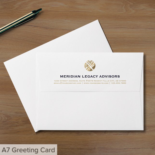 Simple White with Gold Logo Envelope (Creator Uploaded)