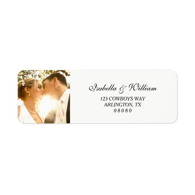 Simple White with your Photo Wedding (Front)