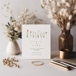 Simple wild Flowers Wedding Invitation<br><div class="desc">Set the tone for your special day with our Simple Wild Flowers Wedding Invitation. Featuring a minimalist design with delicate wild flowers, this invitation exudes elegance and charm. The clean and timeless style allows your love story to take centre stage, while the wild flowers add a touch of natural beauty....</div>