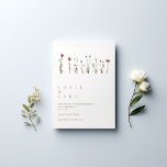 Simple wild Flowers Wedding Invitation<br><div class="desc">Capture the effortless beauty of nature with this Simple Wildflowers Wedding Invitation. Designed for the modern romantic, this card features a serene, uncluttered layout adorned with delicate wild garden flowers on a crisp white background. The minimalist design highlights botanical charm through finely illustrated blossoms, perfectly blending elegance, tranquillity, and natural...</div>