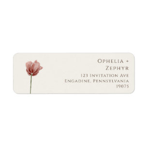 Simple Wildflower Beige Return Address