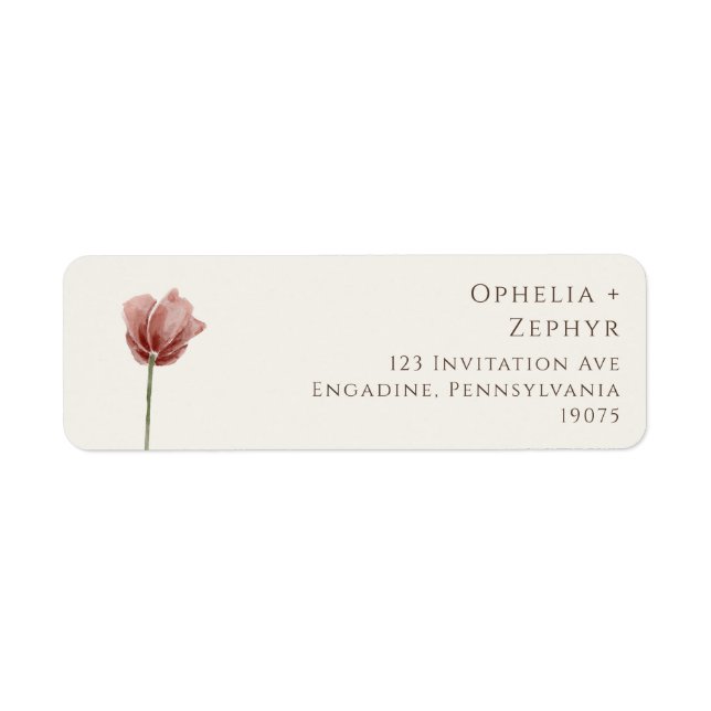 Simple Wildflower | Beige Return Address (Front)