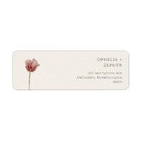Simple Wildflower | Beige Return Address