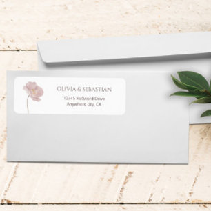 Simple Wildflower Boho Wedding Return Address