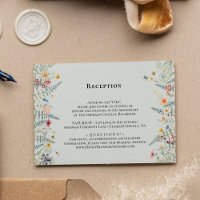 Simple Wildflower Dusty Blue Wedding Reception