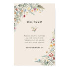 Simple Wildflower Fern Beige Wedding Hashtag