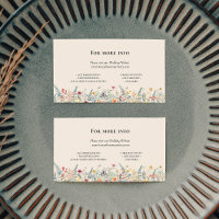 Simple Wildflower Fern Beige Wedding Website