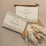 Simple Wildflower Fern Bridesmaid Proposal Card<br><div class="desc">This Simple Wildflower Fern Bridesmaid Proposal Card design is an elegant arrangement of classic gold geometric frames embellished with delicate boho floral greenery bouquets and stems. Featuring a palette of timeless ivory beige backgrounds with simple classic black typography and whimsical colourful wildflowers, creating a lovely and polished romantic feel. With...</div>