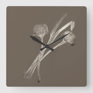 Simple Wildflower of the Field Bouquet Square Wall Clock