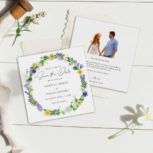 Simple Wildflower Save The Date