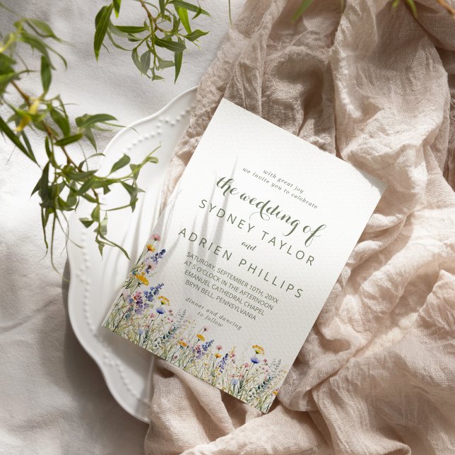 Simple Wildflower The Wedding Of Invitation (Creator Uploaded)