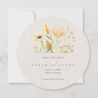 Simple Wildflowers Botanical Wedding 