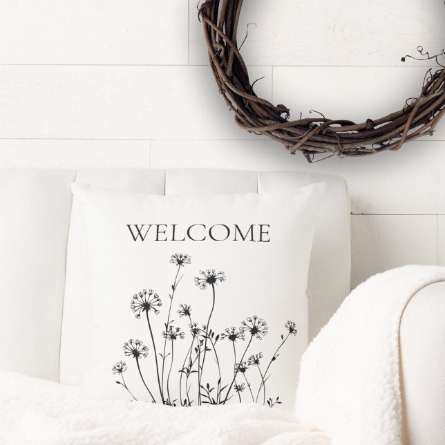 Simple Wildflowers Welcome Cushion (Creator Uploaded)
