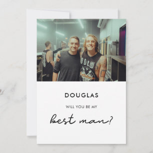 Simple Will you be my best man photo card