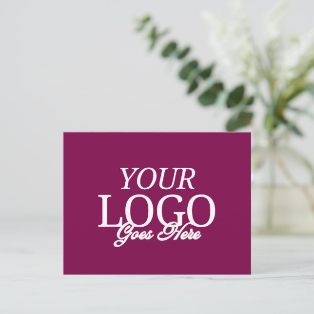 Simple Wine Company Logo With QR Code Business  Postcard (Standing Front)