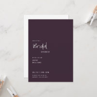 Simple Wine Text Only Bridal Shower 