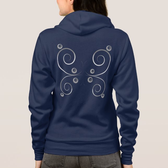 simple wings butterfly hoodie (Back)