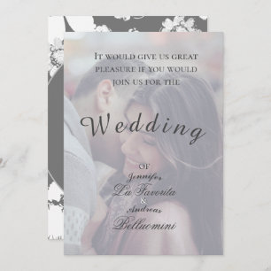 Simple Winter Floral Wedding & Photo Invite