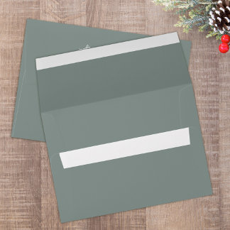Simple Winter Green Return Address Envelope