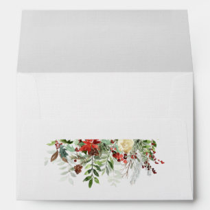 Simple Winter with Cardinal Wedding Envelope