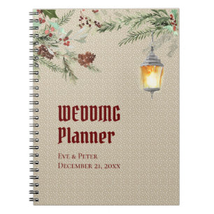 Simple Winter with Lantern Wedding Planner Notebook