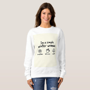 Simple Winter Woman Sweatshirt