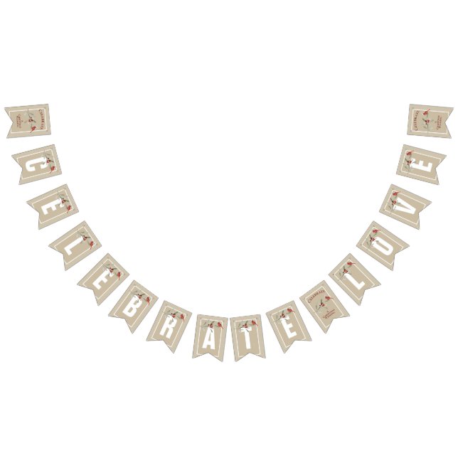 Simple Winters with Cardinal | Celebrate Love Bunting (All)