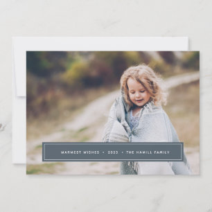 Simple Wish Full Photo Christmas Card   Smoke