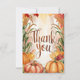 Simple Wishes Autumn Fall Thank You Card