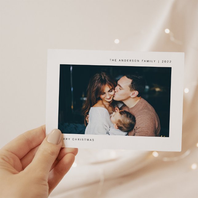 Simple Wishes | Minimalist Photo Holiday Postcard (Creator Uploaded)
