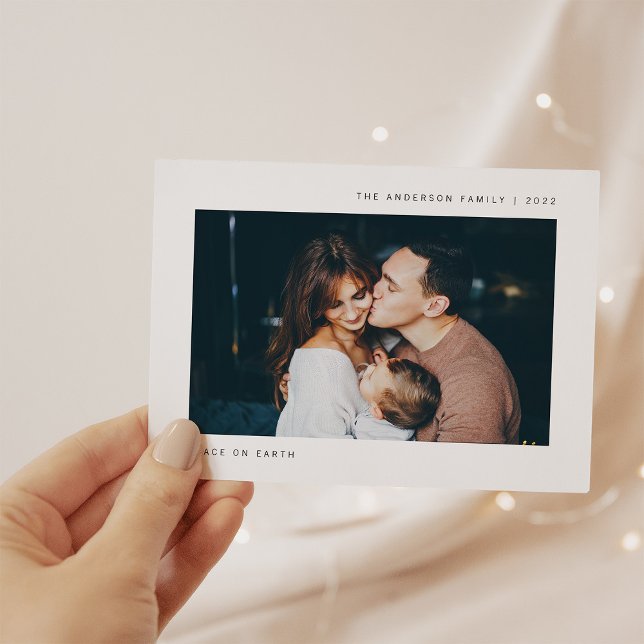 Simple Wishes | Minimalist Photo Holiday Postcard (Creator Uploaded)