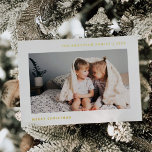 Simple Wishes | Minimalist Two Photo Foil Holiday Card<br><div class="desc">These modern and minimalist holiday photo cards feature two of your favourite personal photos,  with elegant gold foil text that says "Merry Christmas."</div>