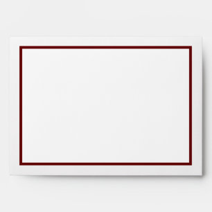 Simple with Burgundy Frame Envelope
